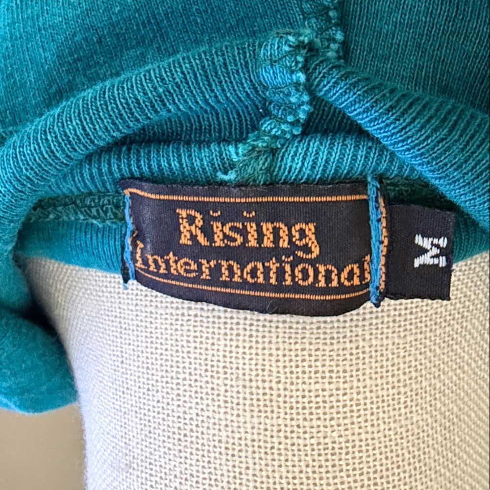 Rising International Teal Patchwork Jacket - image 7